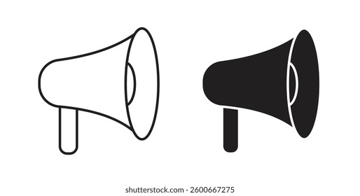 Megaphone icons graphics set vectors