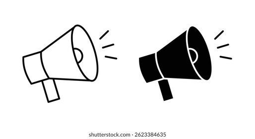 Megaphone icons on white background for web