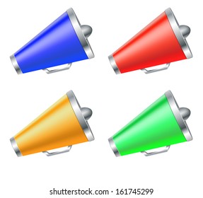 Megaphone icons set