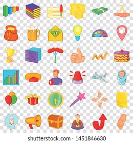 Megaphone icons set. Cartoon style of 36 megaphone vector icons for web for any design