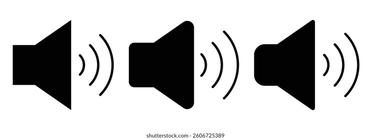 Megaphone icons set. Speaker Set Icon. Sound Icon. Loudspeaker megaphone vector icons. Vector Illustration