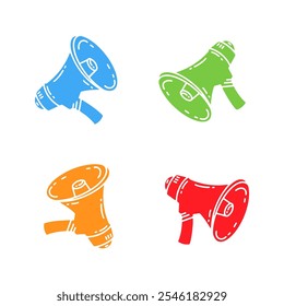 Megaphone icons set.loudspeaker symbol vector illustration eps 10
