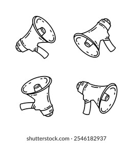 Megaphon-Symbole set.loudspeakers symbol, Vektorgrafik eps 10