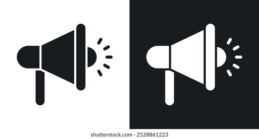 Megaphone icons. solid style vector