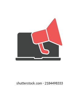 Megaphone icons  symbol vector elements for infographic web