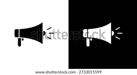 Megaphone icons symbol for web and mobile filled vector isolated