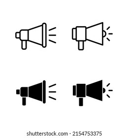 Megaphone icons vector. Loudspeaker sign and symbol