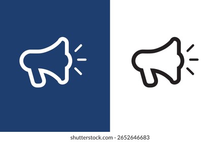 Megaphone icons vector pack in black