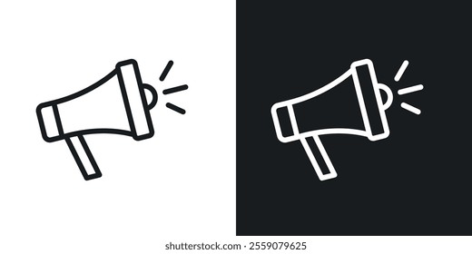 Megaphone icons. vector set in black colors