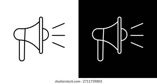 Símbolo de Vector de iconos de megáfono con líneas de trazo editables para Diseños web