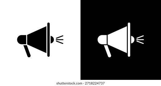 Iconos de megáfono. Vector Plantilla Ilustración Símbolo Píxeles Perfecto