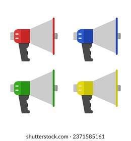 Megáfono ilustrado en vector sobre el fondo
