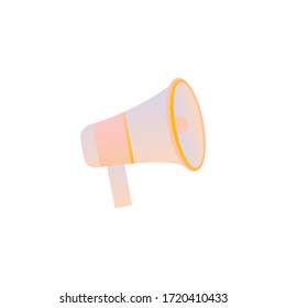 Megaphone illustration vector on modern gradient style for design element