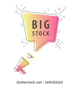 Megaphone with important message speech bubble. Loudspeaker. Banner for business, marketing and advertising. Vector illustration.