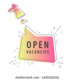 Megaphone with important message speech bubble. Loudspeaker. Banner for business, marketing and advertising. Vector illustration.