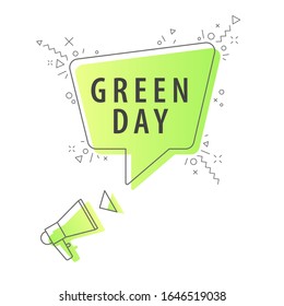 Megaphone with important message speech bubble. Loudspeaker. Banner for business, marketing and advertising. Vector illustration.