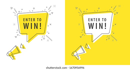 Megaphone with important message speech bubble. Loudspeaker. Banner for business, marketing and advertising. Vector illustration.