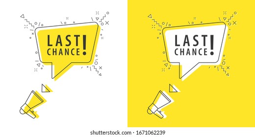 Megaphone mit wichtigen Nachrichten Sprache Blase. Lautsprecher. Banner für Business, Marketing und Werbung. Vektorillustration.
