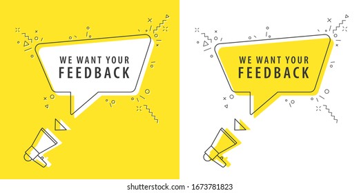 Megaphone with important message speech bubble. Loudspeaker. Banner for business, marketing and advertising. Vector illustration.
