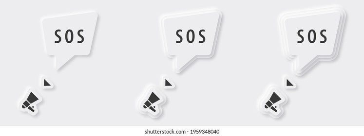 Megaphone with important message speech bubble. Loudspeaker. Banner for business, marketing and advertising. Vector illustration.