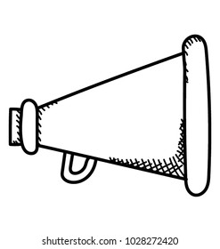 Megaphone indicating announcement made for marketing 
