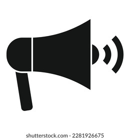 Icono de información Megaphone vector simple. Internet en línea. página web