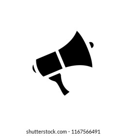 Megaphone Isolated Flat Web Mobile Icon / Vector
