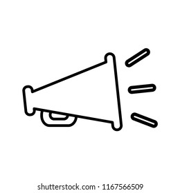 Megaphone Isolated Flat Web Mobile Icon / Vector