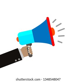 Megaphone Isolated Flat Web Mobile Icon / Vector