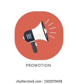 Megaphone Isolated Flat Web Mobile Icon flat style