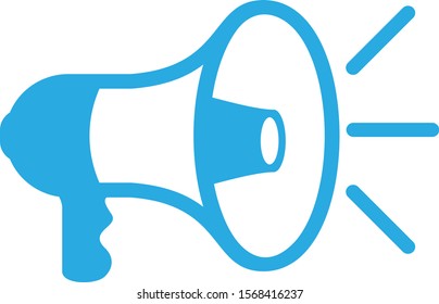Megaphone Isolated Flat Web Mobile Icon