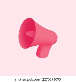 megáfono aislado de fondo rosado. realista. de %PRODUCTNAME. ilustración vectorial