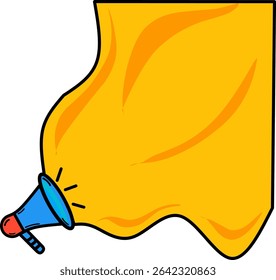 megaphone isolated on white, flat megaphone illustration icon vector symbol for announcement.