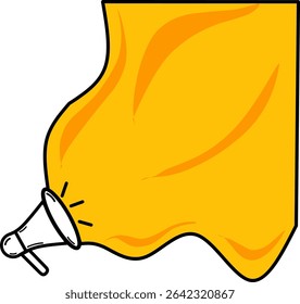 megaphone isolated on white, flat megaphone illustration icon vector symbol for announcement.