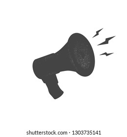 Megaphone isolated pn white. Vector illustration.