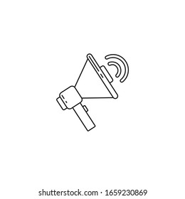 megaphone isolated vector line icon