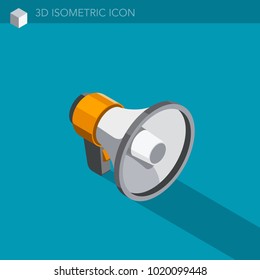 Megaphone Isometric Icon