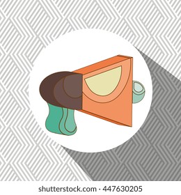 megaphone isometric isolated icon design, vector illustration  graphic 