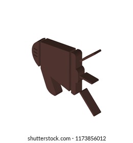 Megaphone isometric left top view 3D icon