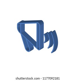 Megaphone isometric left top view 3D icon