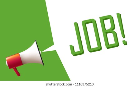 Megaphone with JOB! speech bubble

