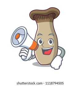 With megaphone king trumpet mushroom character cartoon