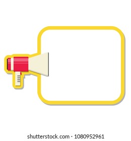 megaphone label vector. tag. free space for text. wallpaper. background.