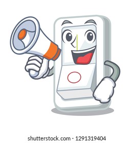 With megaphone light switch in the cartoon shape
