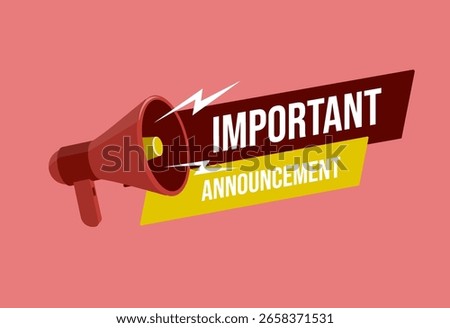 Megaphone and lightning. Special offer. Promotion on social networks. Marketing time concept. Speaker or speaker object. 