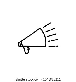 megaphone line art