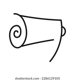 Megaphone Linie Symbol. Abstrakte Linie. Weißer Hintergrund. EPS10.