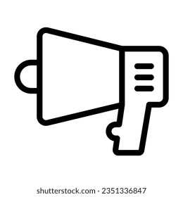 Megaphone line icon, Black Friday concept, speaker sign on white background, loudspeaker icon in outline style mobile concept web design. Vector graphics.