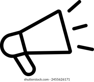 Vector de ilustración de icono de línea de megáfono