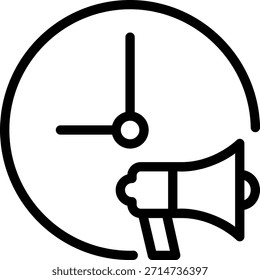Megaphon Linie Symbol Illustration Vektor